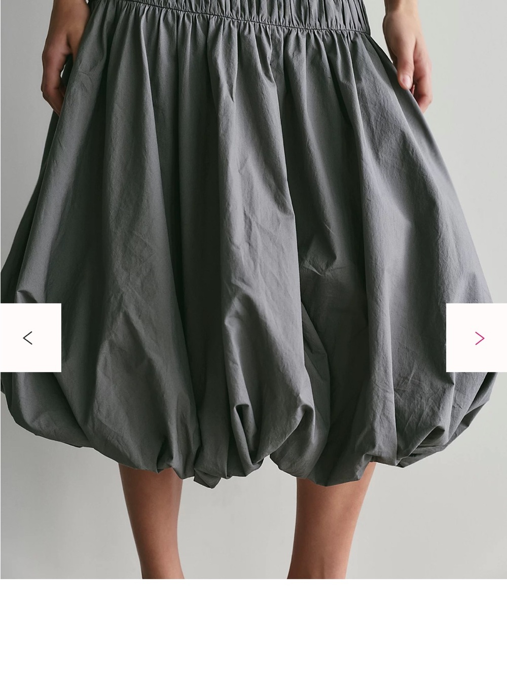 Free People NEW Women's Bubble Midi Skirt - Gray - Picture 8 of 9